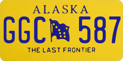 AK license plate GGC587