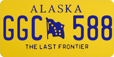 AK license plate GGC588