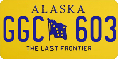 AK license plate GGC603