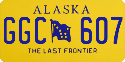 AK license plate GGC607