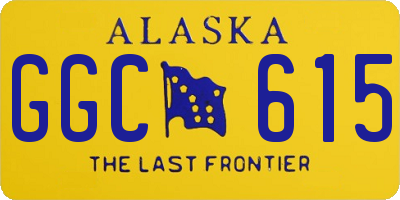AK license plate GGC615