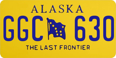 AK license plate GGC630
