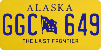 AK license plate GGC649