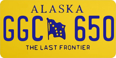 AK license plate GGC650