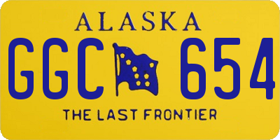 AK license plate GGC654