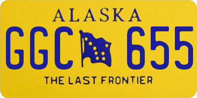 AK license plate GGC655