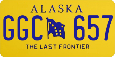 AK license plate GGC657