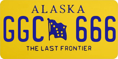AK license plate GGC666