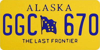 AK license plate GGC670