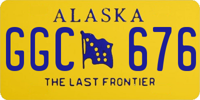 AK license plate GGC676