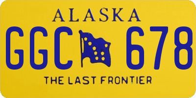 AK license plate GGC678