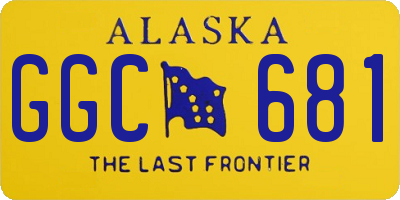 AK license plate GGC681
