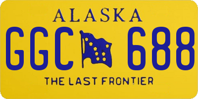 AK license plate GGC688