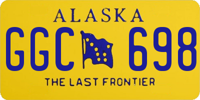 AK license plate GGC698