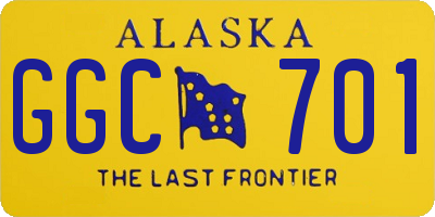 AK license plate GGC701
