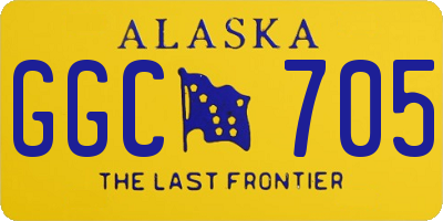 AK license plate GGC705
