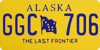 AK license plate GGC706