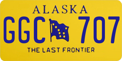 AK license plate GGC707