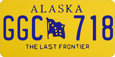 AK license plate GGC718