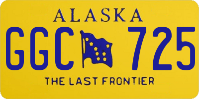 AK license plate GGC725