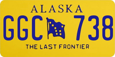AK license plate GGC738
