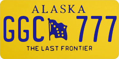 AK license plate GGC777