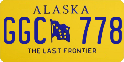 AK license plate GGC778