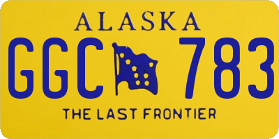 AK license plate GGC783