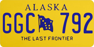 AK license plate GGC792