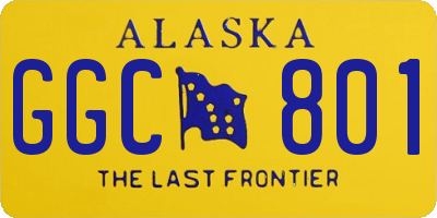 AK license plate GGC801
