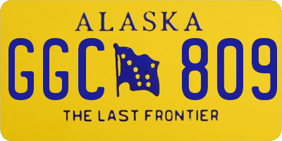 AK license plate GGC809