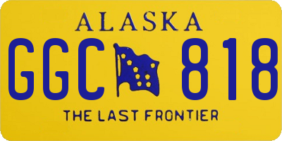 AK license plate GGC818