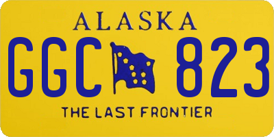 AK license plate GGC823