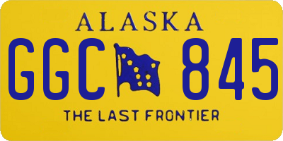 AK license plate GGC845