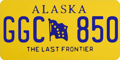 AK license plate GGC850