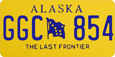 AK license plate GGC854