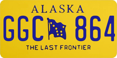 AK license plate GGC864