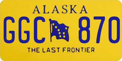 AK license plate GGC870