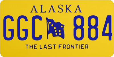 AK license plate GGC884