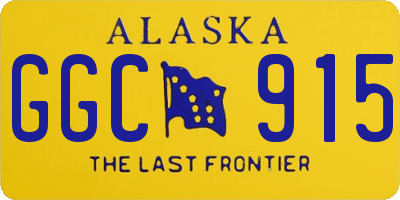 AK license plate GGC915