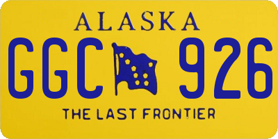 AK license plate GGC926