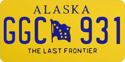 AK license plate GGC931
