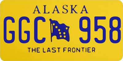 AK license plate GGC958