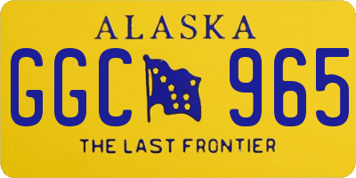 AK license plate GGC965