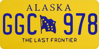 AK license plate GGC978
