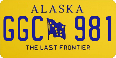 AK license plate GGC981