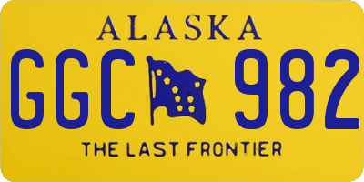 AK license plate GGC982