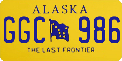 AK license plate GGC986