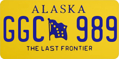 AK license plate GGC989