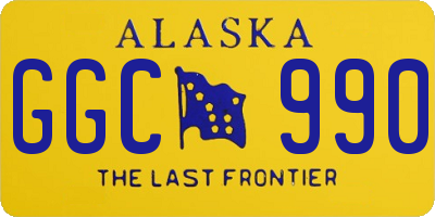 AK license plate GGC990